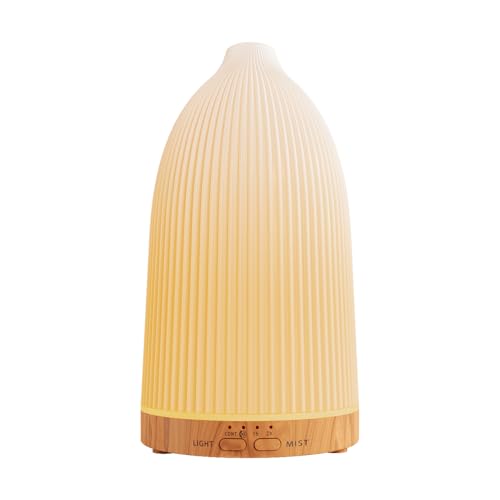 Cavir Essential Oil Diffuser, 100ml Aromatherapy Diffuser Cool Mist Humidifier with 7 Colour Changing Lights 4 Timing Set for for Home & Office