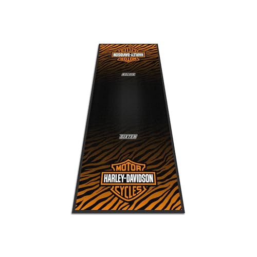 SIXTEN - Tappeto per moto Harley Davidson 95 x 240, tappetino per garage e paddock, ecologico, lavabile, assorbe l'olio ed ecologico, tappetino protettivo per moto (Wild)