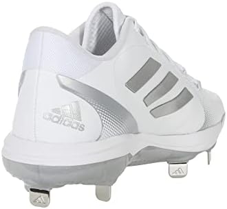 adidas Women's Purehustle 2 Baseball Shoe, White/Silver Metallic/Silver Metallic, 7 | Image 4