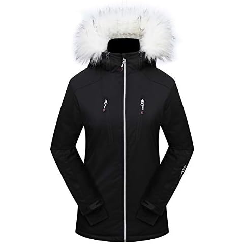 PHIBEE Women's Waterproof Outdoor Snowboard Breathable Ski Jacket Black2 XL Cover