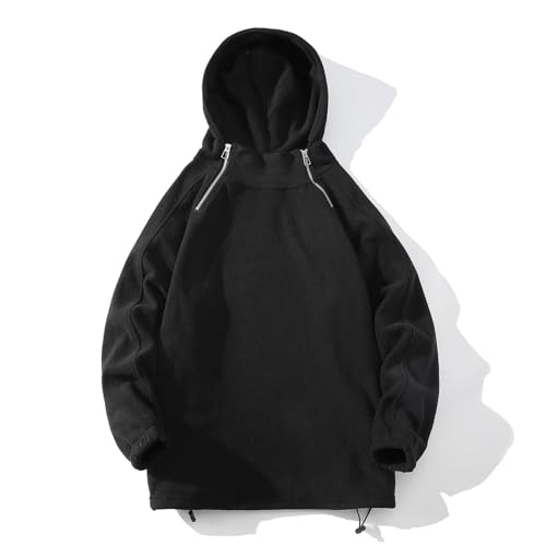 Ymosrh Men's Sweatshirt Hoodies, Quarter Zip Long Sleeve Casual Workout Pullover Hooded Sweatshirts, M-4XL3