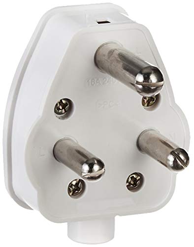 Image of Anchor Plug Top 16A, 3 Pin, ISI Certified, Heavy-Duty Polycarbonate Body, Ideal for Geysers, ACs, Fridges, Washing Machines - White (Pack of 4)