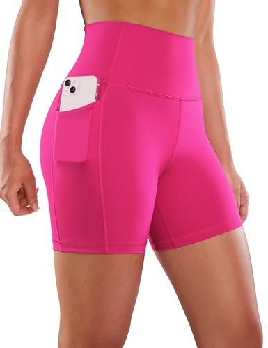 Image of CRZ YOGA Biker Shorts Pockets 5 inch | Naked Feeling, Sleek, Decent Compression, Yoga, High Waisted, for Women