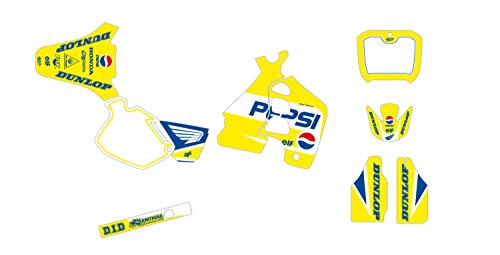  KIT DECO MOTO CROSS HONDA CR 500 PEPS GIALLO 1989-2001