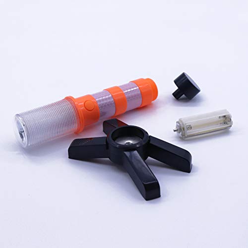 Aolyty 2 LED Emergency Roadside Flashing Flares Red Roadside Beacon Safety Strobe Light Road Warning Magnetic Base Signal Alert Upright Stand Storage Case - Image 6