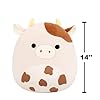 Squishmallows Original 14in Nightingale The Brown Cow with Spots – Official Jazwares Plush (Large) #2