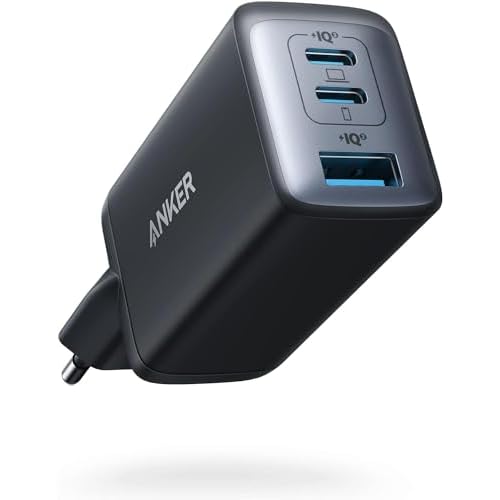 Anker Cargador USB C Carga Rapida 65W (Nano II),con 3 Puertos PPS, Cargador compacto y potente para MacBook Pro, iPad Pro, Steam, Galaxy S20, DELL XPS