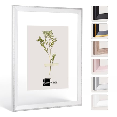 Bildershop-24 Double vitrage - Cadre Double vitrage Cadre Photo Double Verre (« PRIO ») sans Panneau arrière, Tailles sélectionnables, 40 x 40 cm, Blanc...