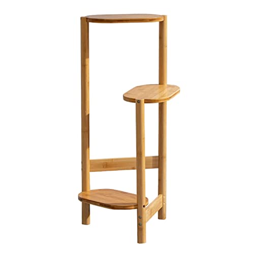 Myoyay Triangular Flower Stand 3 Tier Plant Stand Indoor Outdoor Bamboo Plant Shelf Corner Display Rack Pot Plant Holder Floor Hanging Stand Creative Solid Wood Ornaments Rack #TOP7