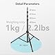 SMALLRIG 78.7 / 200cm Light Stand, Tragbare Fotografie-Stativ, Ideal für Reflektoren Softboxen Studio-Leuchten Regenschirme Ringlicht, Max Last 4kg, Gefaltet Größe 56cm, RA-S200-4379