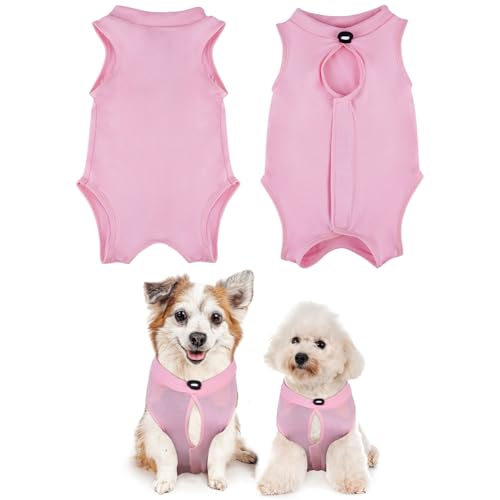 Adiwo Pet Recovery Suit, Hunde Nach Op Kastration Wundschutzanzug für Klein- und Mittelgroße Hunde, Body Suit nach der Operation, Kurz-L (4–7 kg)