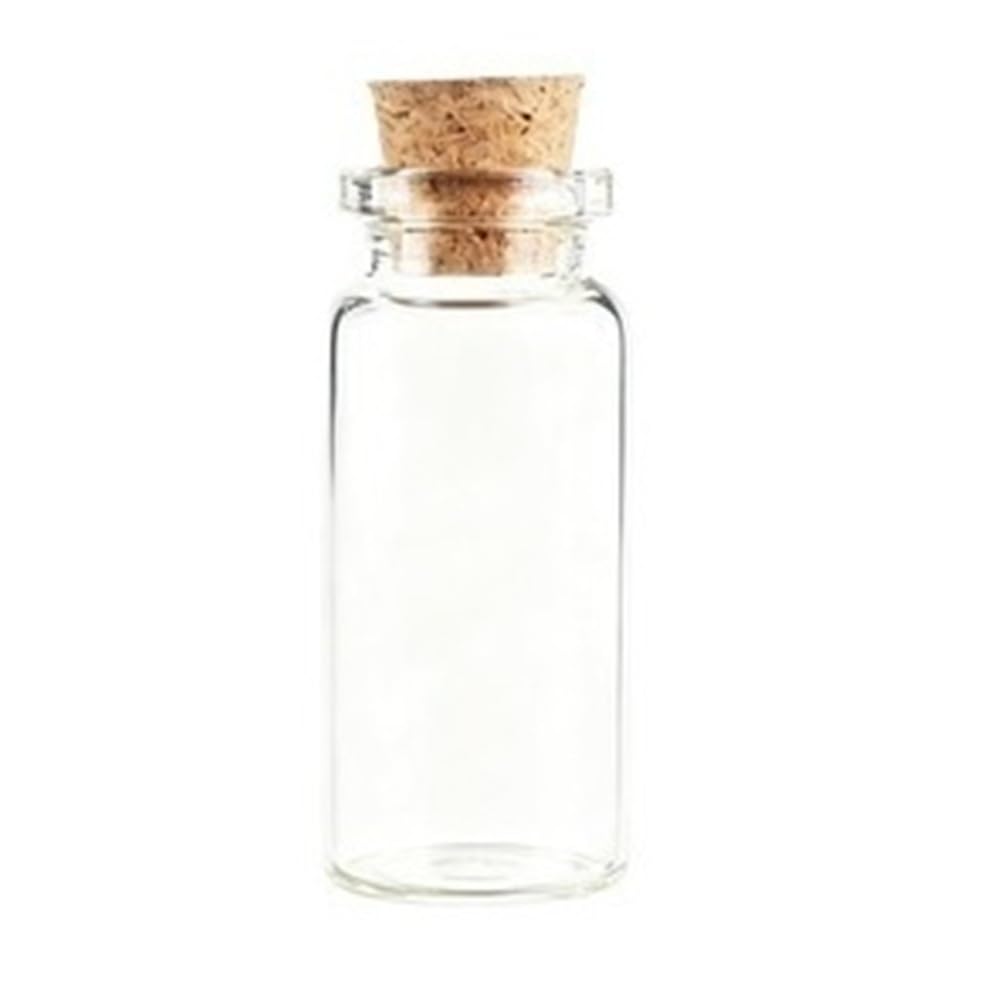 GOCENJIU Small Storage Vial 10pcs Transparent Small Borosilicate Glass Bottles with Cork, Decoration Drift Bottle Mini Empty Jars