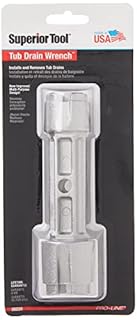 Superior Tool 06020 Tub Drain Wrench (Dumbell Wrench)-Dual Ended Drain Wrench that fits 3/8 or 1/2 Inch Ratchet Wrench