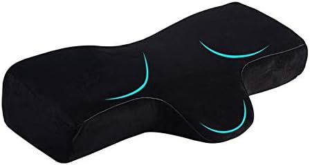 Lash Pillow for Lash Extensions,Memory Foam Neck Pillow Eyelash Extension Ergonomic Curve Improve Cervical Pillows for Neck Pain - for Side and Back Sleeping Contour Pillow,Travel Pillow