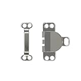 Steel Hooks and Eyes Closure Set - Dark Nickel, Sew-on, 4 Pack for Trousers, Skirts, Pants