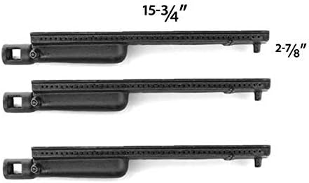 3 Pack Cast Iron Burner for Aussie 7202, Bull, Calphalon, Captn Cook, Centro, Kirkland, Turbo 720-0057, 720-0057-3B and Nexgrill Gas Grill Models