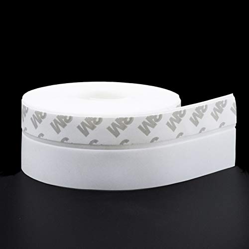 Weather Stripping, Silicone Door Seal Strip Door, Window, Transparent 16 Feet Long, White (Width 35mm)