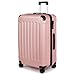 TANTOMI Koffer Groß, 28 Zoll Hartschalenkoffer, Trolley, Leichter ABS-Rollkoffer, Reisekoffer mit 4×360°-Rollen, 3-Stelliges Zahlenschloss (Rosa Gold, 95L)