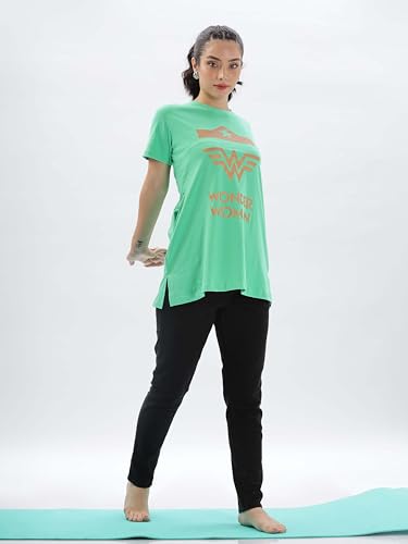 Image of 9shines Label Cotton Plus Size Long T-Shirt Tunic | Hip Covering Regular Top Nightwear| Sleepshirt Lounge wear for Women with Pocket (M-7XL)
