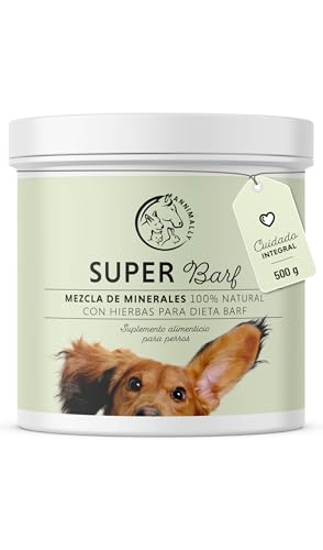 Annimally Barf Suplemento en Polvo para Perros 500g, Barf Complete Mezcla de Vitaminas & Minerales para una nutrición óptima - Suplemento para Perros con Minerales, Verduras, Frutas y Vitaminas