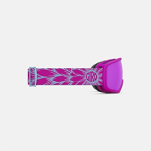 Image of Giro Stomp Kids Ski Goggles - Snowboard Goggles for Youth, Boys & Girls - Pink Bloom Strap with Amber Pink Lens