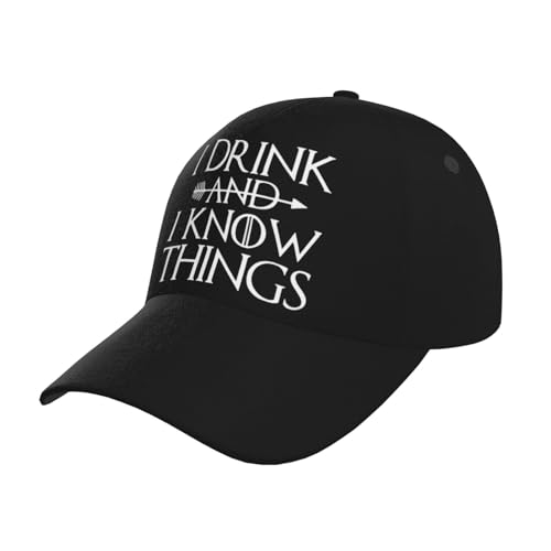 I Drink and I Know Things Baseball Hats for Men and Women - Classic Adjustable Hats