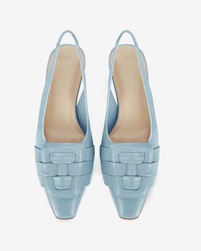 Womens Sling Back Kitten Heels Low Dress Shoes Slingback Pumps Pointed Closed Toe Comfortable Party Office Sandals3