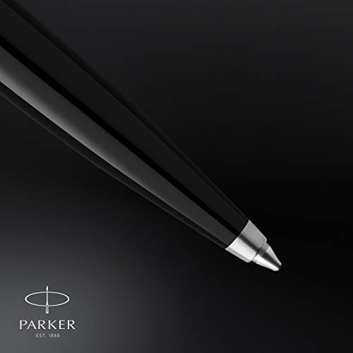 Image of Parker 51 Ballpoint Pen Black Barrel with Chrome Trim Medium Point with Black Ink Refill Gift Box