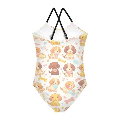 KLL Dachshund Dreams of A Bone Girl 1-Piece Swim Suit Summer Swimwear Adjustable Shoulder Strap Cute2