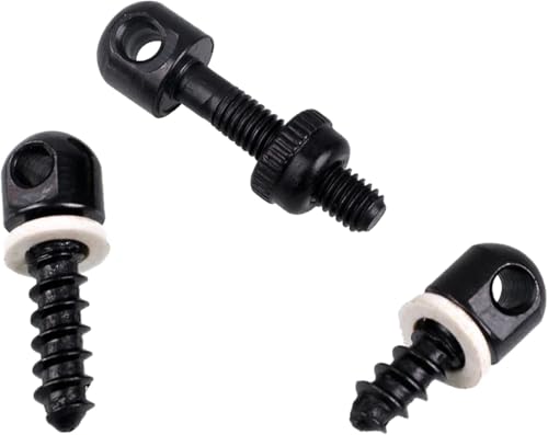 ZhangyiHot 3 Pcs Black Swivel Sling Wood Screw Studs Sling Screw Swivel Studs Mount Screws Swivel Studs Base