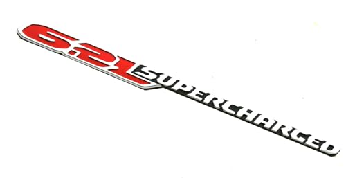 Image of 1pc New 6.2L Supercharged Hood Emblem Nameplate 3D Badge Replacement for 2021-2024 TRX 6.2L 68444262AB (Chrome Red)
