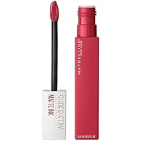 Maybelline New York Liquid Matte Lipstick, Long Lasting, 16hr Wear, Superstay Matte Ink, Ruler, 5ml