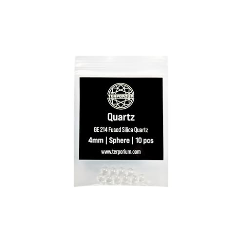 Terporium 4mm Quartz Spheres (Pack of 10) | 100% Quartz | Smooth Flawless 4mm Round Beads Without Holes | Perfect for Arts Crafts & Jewelry