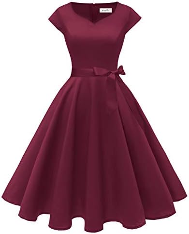 Kingfancy Women Vintage 1950s Dress Retro Cocktail Party Swing Dr...