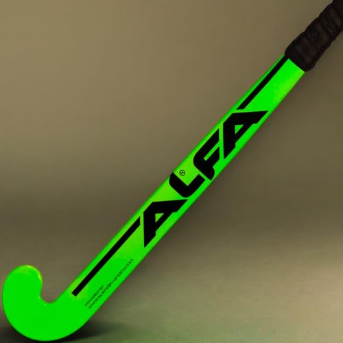 Image of A L F A Y30 Limited Edition Carbon, Kevlar and Glass Fibre Composite Hockey Stick with Stick Bag (Green, 37 Inches)