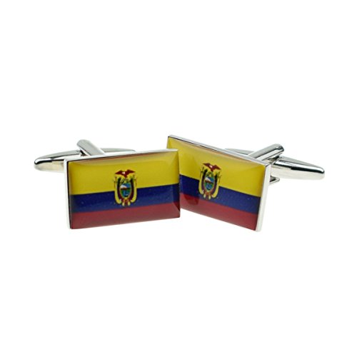 Mancuernillas para hombre bandera Ecuador talla única miniatura 1