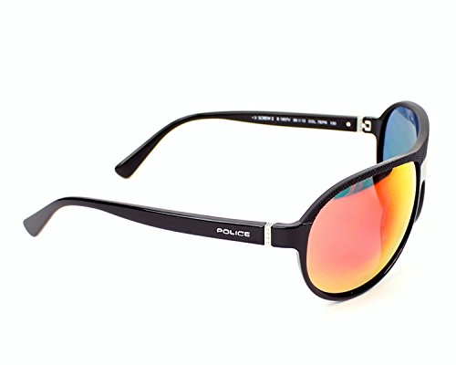 Police Classic Oval Sunglasses, Black, 663