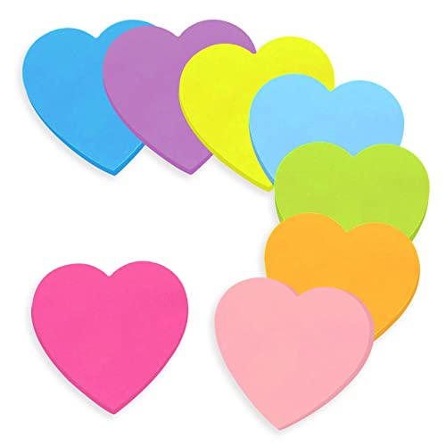 Sticky Notes, 560 Sheets 3 × 3 Inches Heart Shaped Bright Colors Self Sticky Notes Pad Colour Sticky Notes for Home Office Notebook(8 Color) Sticky Notes, 560 Sheets 3 × 3 Inches Heart Shaped Bright Colors Self Sticky Notes Pad Colour Sticky Notes for Home Office Notebook(8 Color)