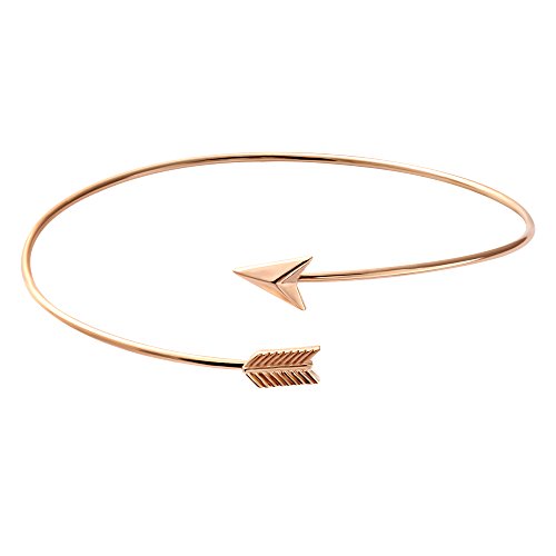 Image of Arrow Bangle Adjustable Wire Wrapped Bracelet Simple Style