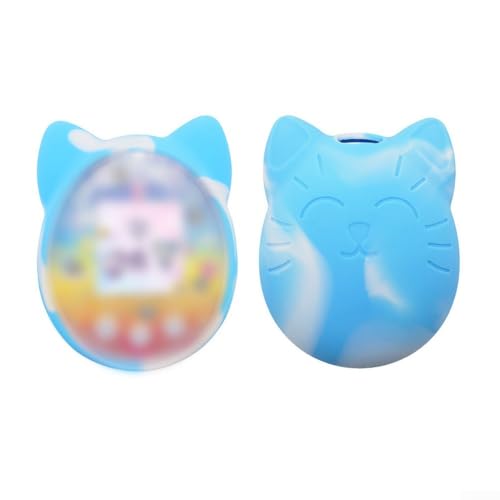 Jonikuper Funda protectora de silicona de repuesto, para Tamagotchi Digital Pet para 4u, 4u+, PS, Mix, Meets, IDL, ID, con cadena (azul)
