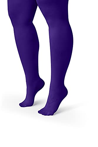 Image of Silky Toes Plus Size Tights for Women | 60D Soft Opaque Comfort Fit Pantyhose | Black or Colored 1-2 pairs | 1X-8X