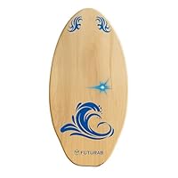 FUTURA8 Skimboard aus Holz für Kinder und Erwachsene – Leichtes und Robustes Strand-Surfbrett – Rutschfestes Brett für kleine Wellen – Skimboard Anfänger & Fortgeschrittene