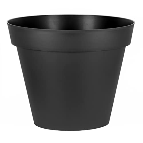 EDA - Pot de Fleur Rond Toscane Ø 100 cm - Volume 356 L - Ø 98,5 x H.79,5 cm - Gris Anthracite