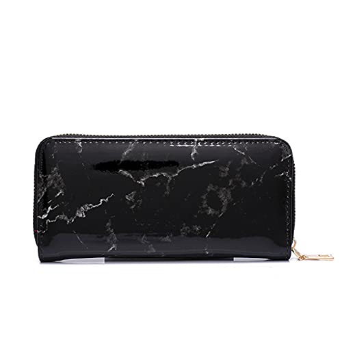 Generic Dames PU lederen clutch marmer lange portemonnee kaarthouder telefoon zakje portemonnee handtas groen - Image 6