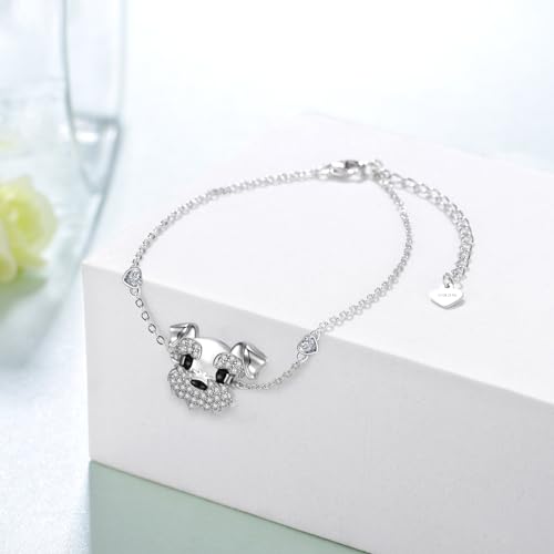 Schnauzer Bracelet 925 Sterling Silver Cute Dog Bracelet Schnauzer Jewelry Gift for Women3