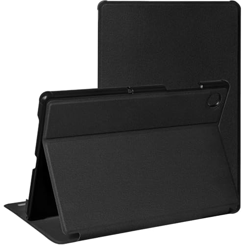 SSS-GRGB Case for Samsung Galaxy Tablet A8 10.5 Inch 2021/2022 (SM-X200/X205/X207) Ultra-Thin PC Drop-Proof Tab Case with Auto Sleep/Wake Smart Cover Magnetic Holder with Two Angles Black