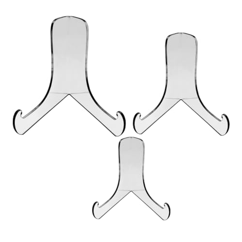 GOOHOCHY 3pezzi Piccolo Cavalletto in Acrilico Supporto Per Cavalletto Supporto Da Tavolo Portapiatti Portacarte Portapiatti Decorativo Esposizione Supporti Esposizione Espositori Piatti Te