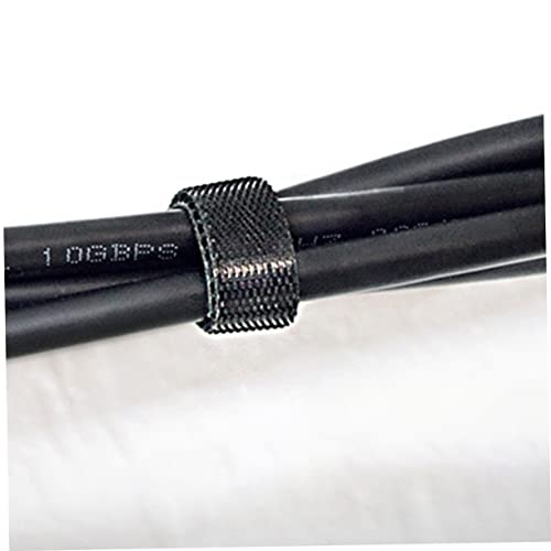 SHINEOFI 40 piezas sujetacables para escritorio reutilizables, correas para organizar cables, gestión de cables negras miniatura 2