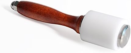 Co-link Wooden Handle Nylon Hammer Leathercraft Carving Hammer Sew Leather Cowhide Tool Kit (I-Head)