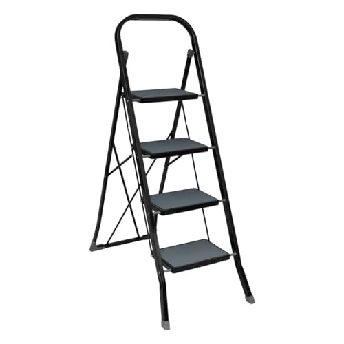 5five - scaletta in metallo pieghevole a 4 gradini